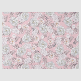 Pretty floral peonies blush pink tissue paper