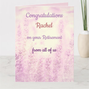 Pretty Floral Personalised Retirement Card