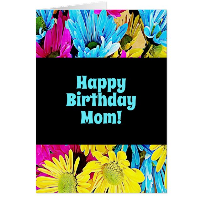 Pretty Floral Photo For Mum Birthday Card (Front)