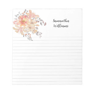 Pretty floral posie custom notepad