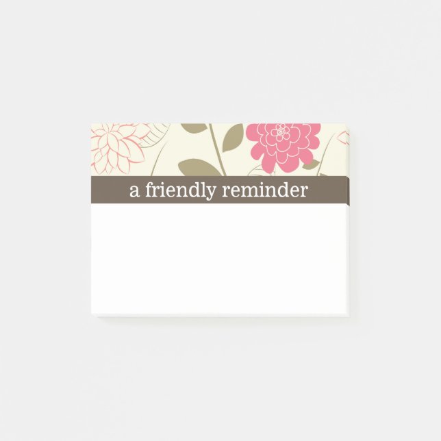 Pretty Floral Post-it Notes (Front)