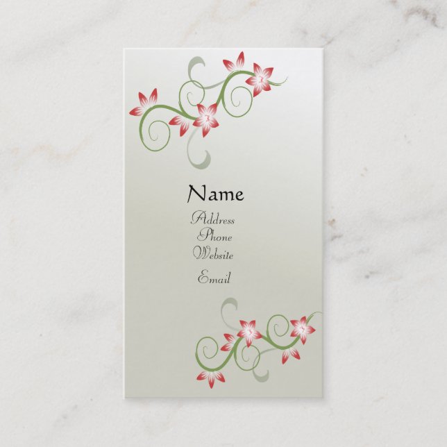 Pretty Floral Profile card (Front)