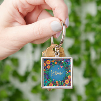 Pretty Floral Rebuild Inspirivity Keychain