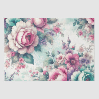Pretty Floral Shabby Chic Birthday Tissue Paper
