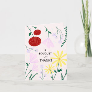 Pretty Floral Thank You Card