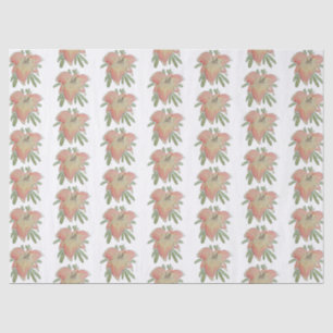 Pretty Floral Watercolor Daylily Flowers Tissue Paper