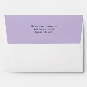 Pretty Floral Watercolor Purple Simple Envelope