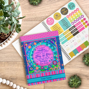 Pretty Floral Wiote Cheerful Inspirivity Artwork Planner