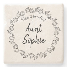Pretty Floral Wreath I love to be called Aunt