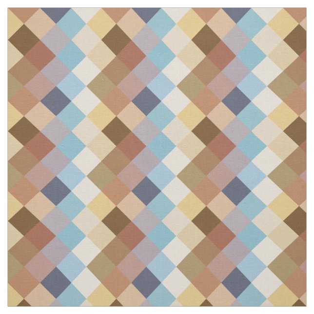 Pretty Florence Summer City Colours Mosaic Pattern Fabric (Swatch)