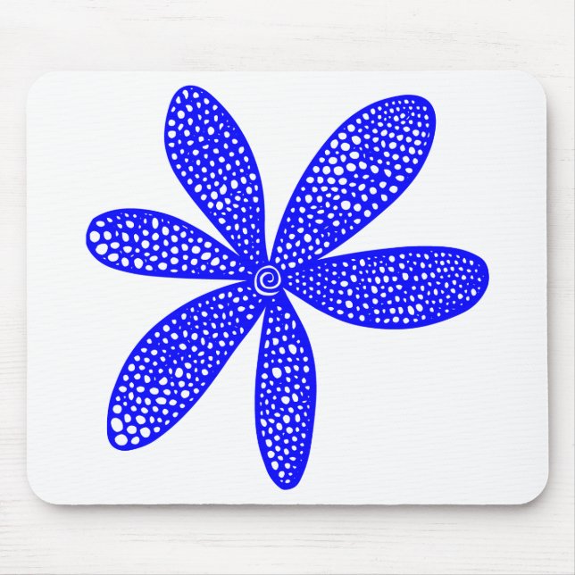 Pretty Flower - Blue Mouse Pad (Front)