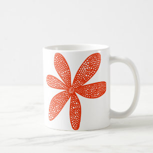 Pretty Flower - Brick Red Coffee Mug