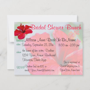 Pretty Flower Bridal Shower Brunch Invitation
