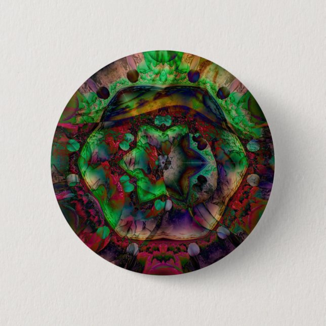Pretty Flower Burst Abstract 6 Cm Round Badge (Front)
