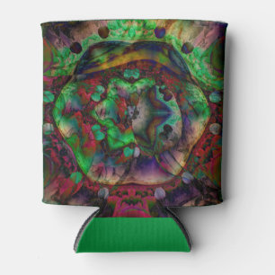 Pretty Flower Burst Abstract Can Cooler