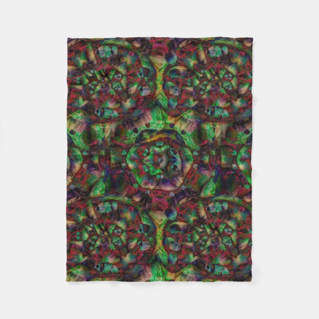 Pretty Flower Burst Abstract Fleece Blanket (Front)