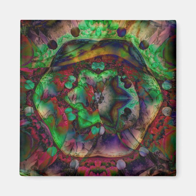 Pretty Flower Burst Abstract Magnet (Front)