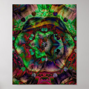 Pretty Flower Burst Abstract Poster