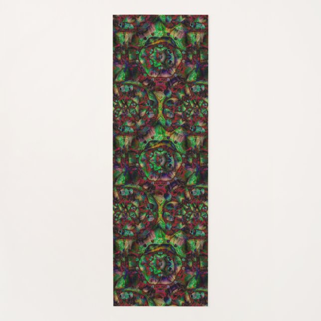 Pretty Flower Burst Abstract Yoga Mat (Front)