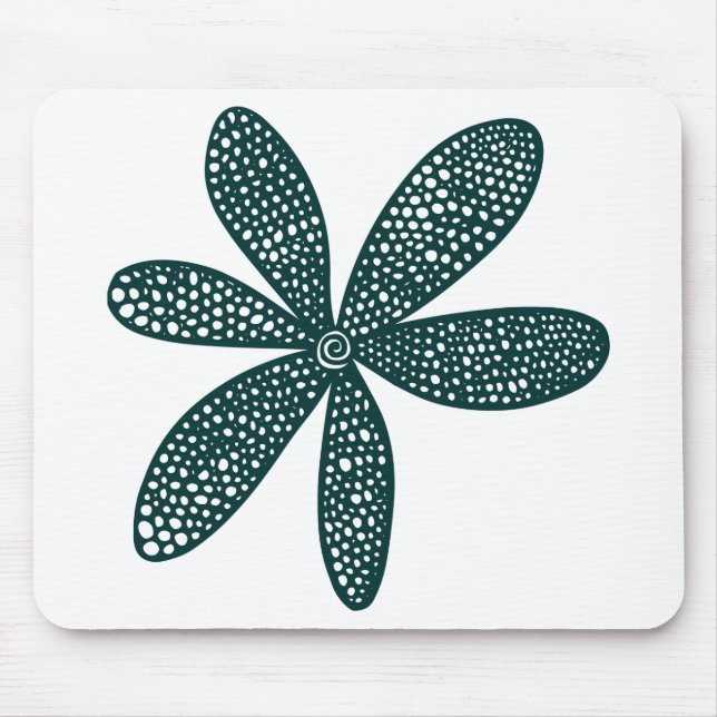 Pretty Flower - Dark Green Mouse Pad (Front)