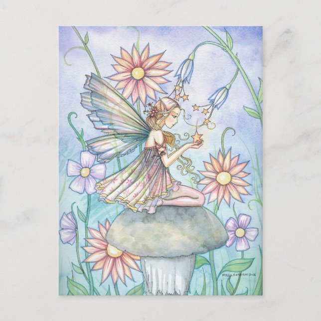 Pretty Flower Fairy Art by Molly Harrison Postcard (Front)