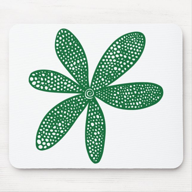 Pretty Flower - Forest Green Mouse Pad (Front)