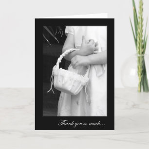 Pretty Flower Girl Thank You Card