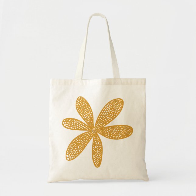 Pretty Flower - Golden Brown Tote Bag (Front)