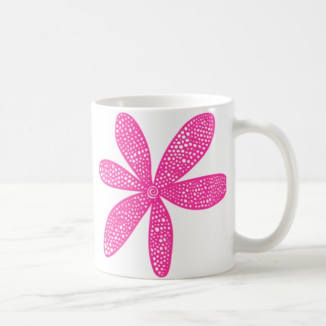 Pretty Flower - Hot Pink Coffee Mug (Right)