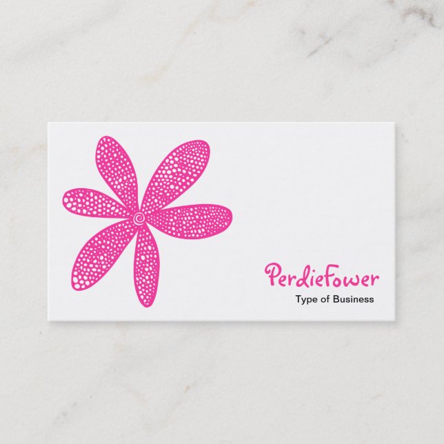 Pretty Flower - Hot Pink FF3399 Business Card (Front)