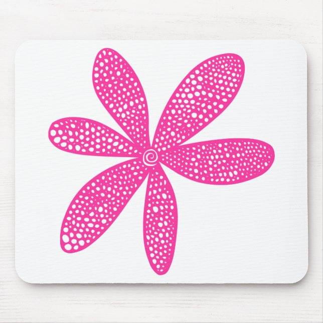 Pretty Flower - Hot Pink Mouse Pad (Front)