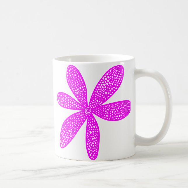 Pretty Flower - Magenta Coffee Mug (Right)
