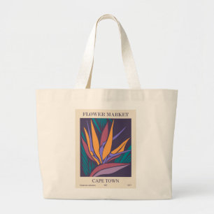 Pretty Flower Market Design Large Tote Bag