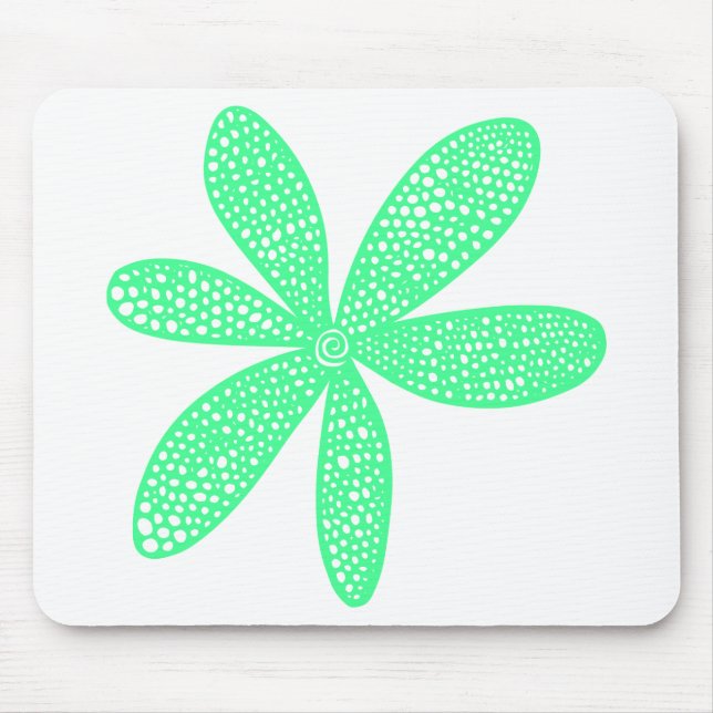 Pretty Flower - Mint Green Mouse Pad (Front)