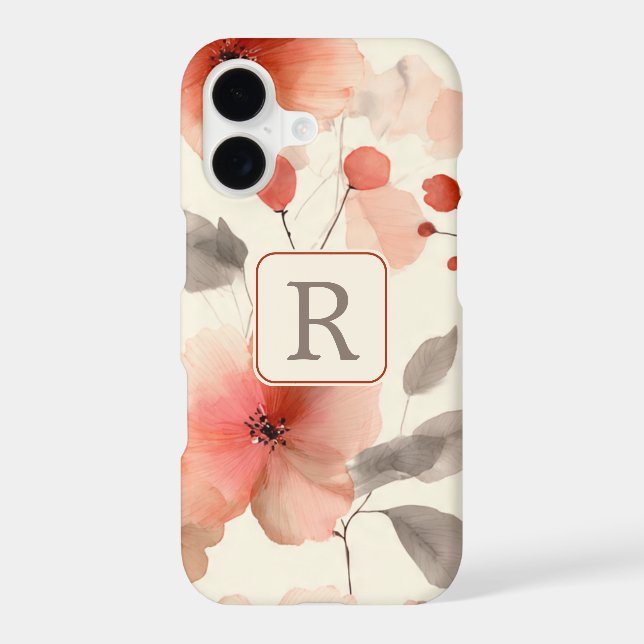 Pretty Flower Monogram Template Personalised (Back)