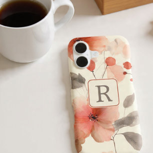 Pretty Flower Monogram Template Personalized