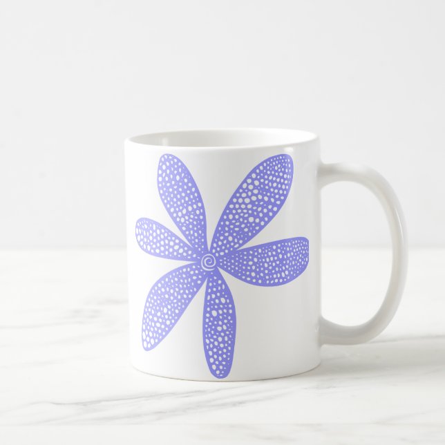 Pretty Flower - Pastel Blue Coffee Mug (Right)