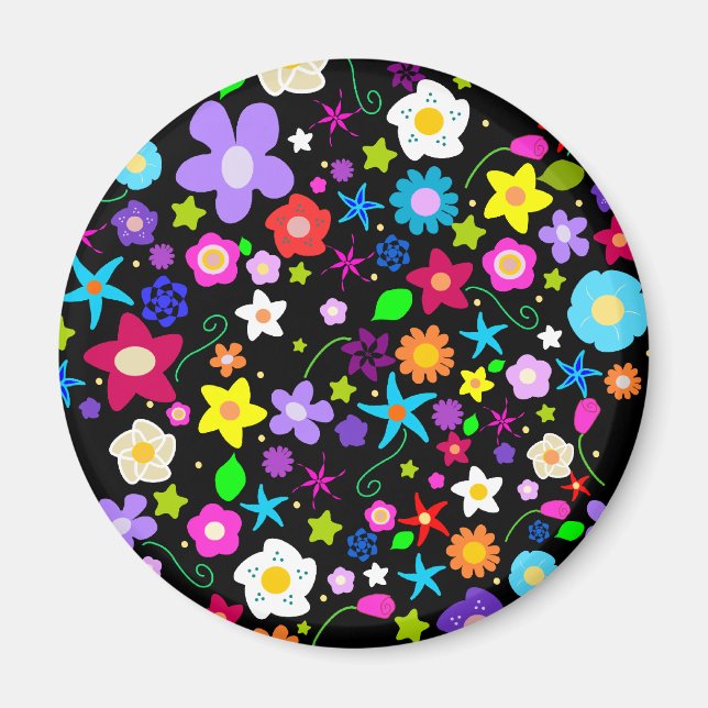 Pretty Flower pattern Magnet (Front)