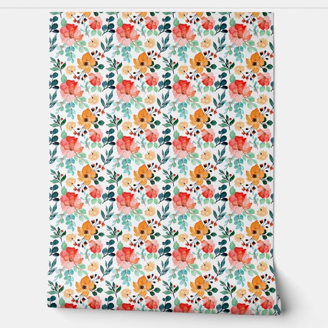 Pretty Flower Pattern Wallpaper (Unrolling)