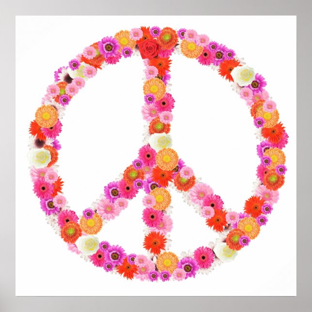 Pretty Flower Peace Sign Print (Front)