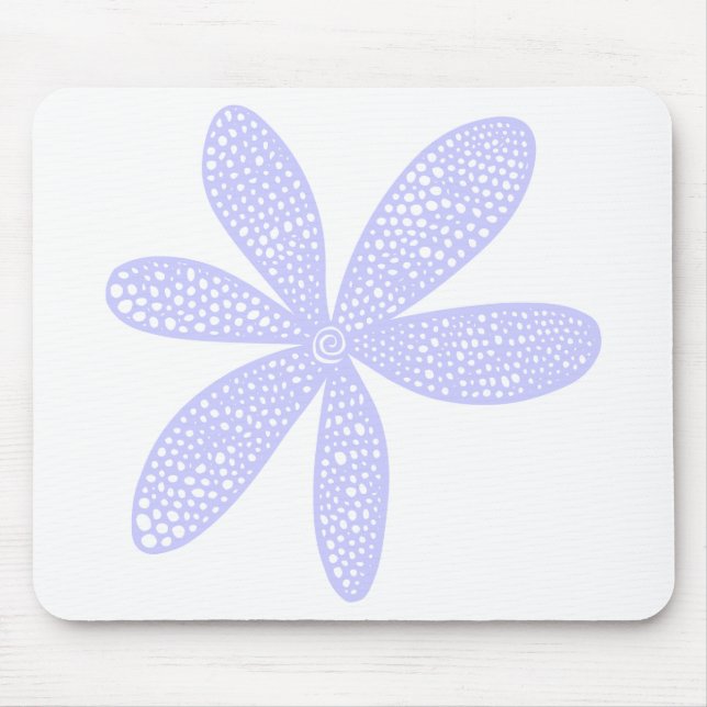 Pretty Flower - Powder Blue Mouse Pad (Front)