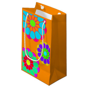 Pretty Flower Power Bloom I II III + your backgr. Small Gift Bag