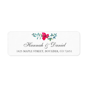 Pretty Flower Return Address Return Address Label