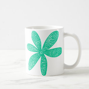 Pretty Flower - Sea Green Coffee Mug