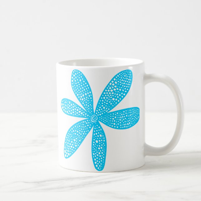 Pretty Flower - Sky Blue Coffee Mug (Right)