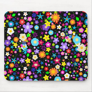 Pretty Flower Star Mouse Pad
