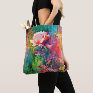 Pretty flower- White Rose Tote Bag