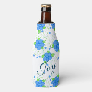 Pretty Flowered Glass bottle Sleeve Cooler