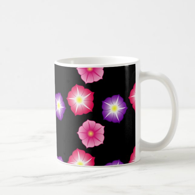 Pretty Flowers Abstract Design Coffee Mug (Right)