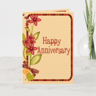 Pretty Flowers Anniversary Card